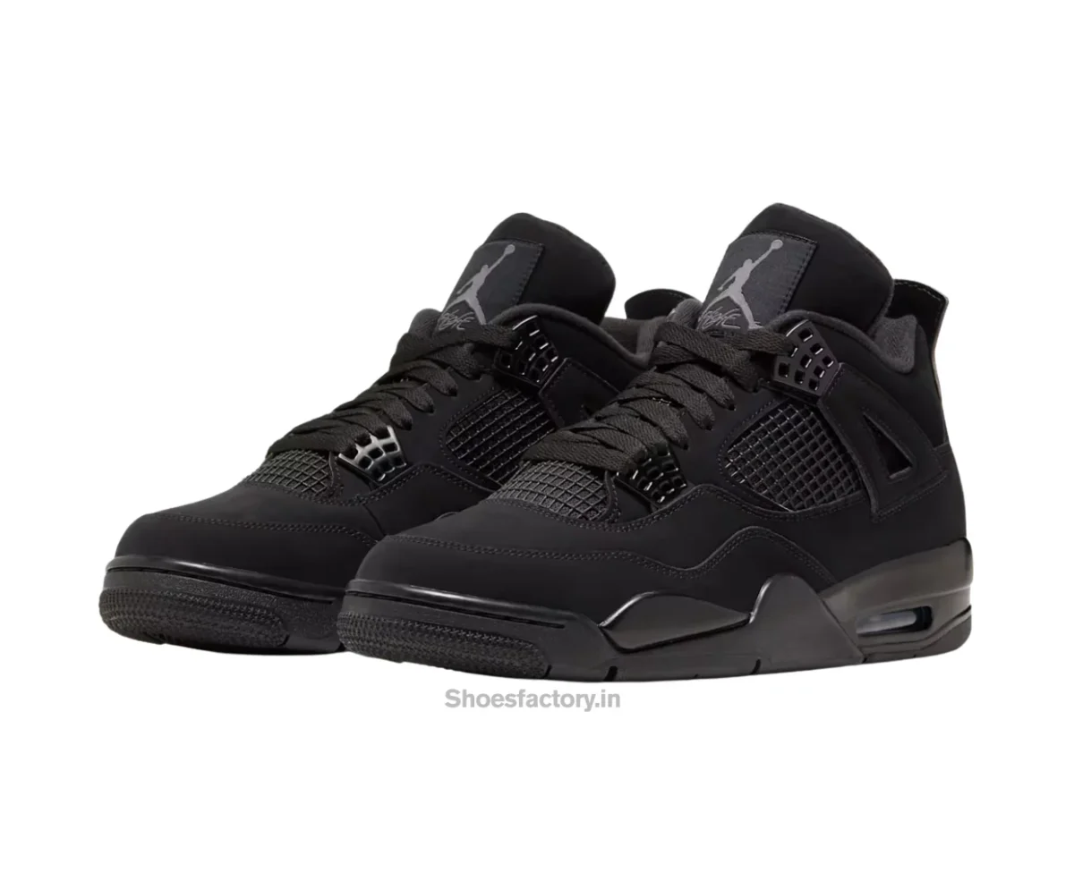 Nike Air Jordan Retro 4 Black Cat - Jordan First Copy Shoes