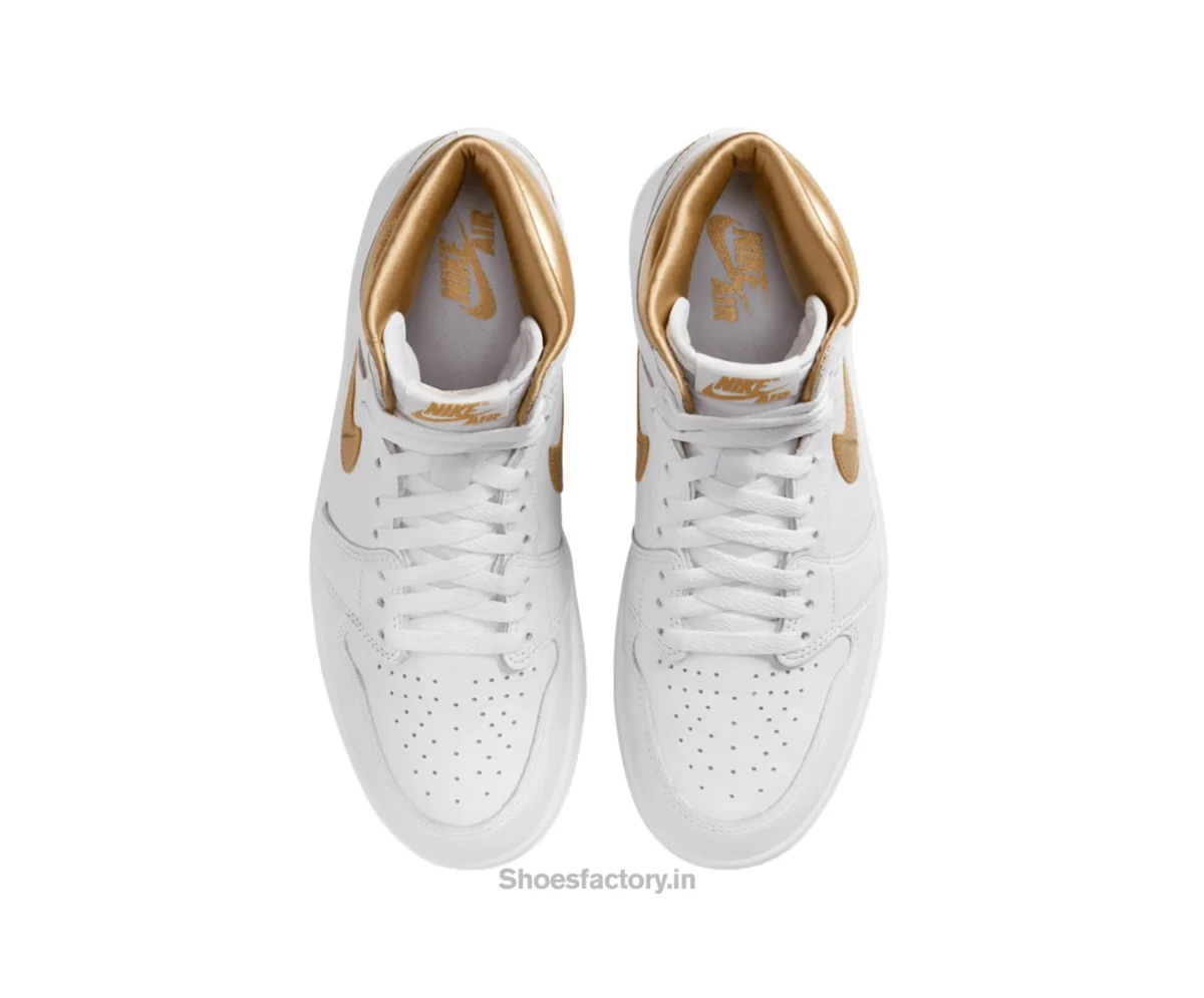 Nike air jordan retro 1 high Metallic Gold - Nike First Copy Shoes