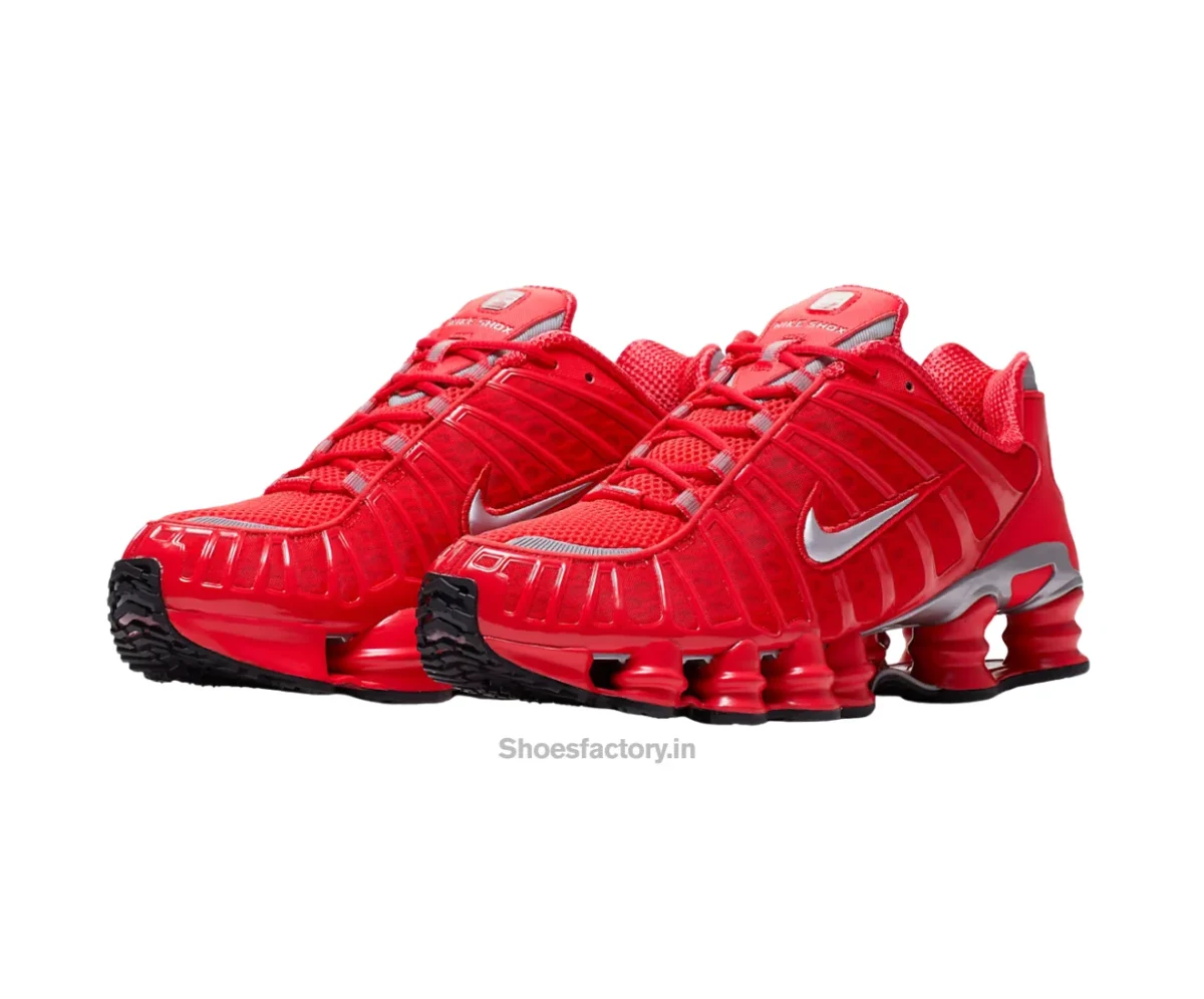 Nike Shox TL Speed Red and Metallic Silver - Nike First Copy Shoes