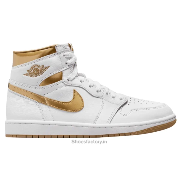 Nike air jordan retro 1 high Metallic Gold - Nike First Copy Shoes
